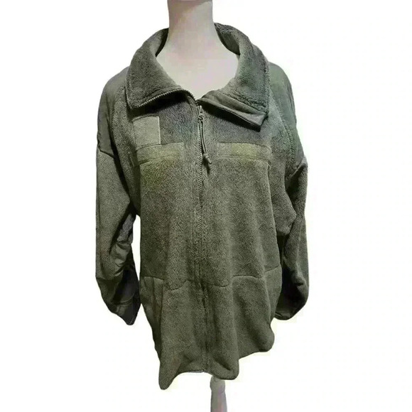Cold Weather Gen III Fleece Jacket Men's Size Large Regular Army Green Zip Up - Picture 1 of 8